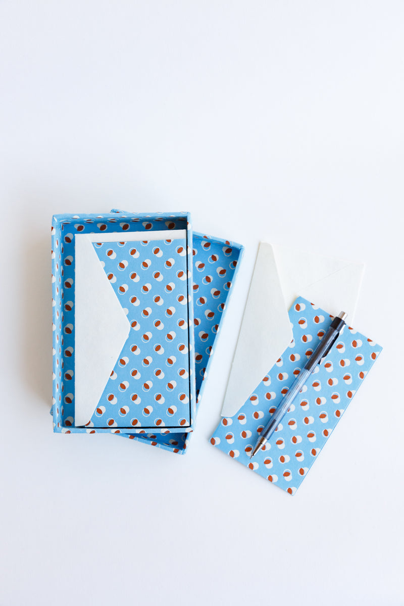 Hataguchi Collective Greeting Card Set in Blue