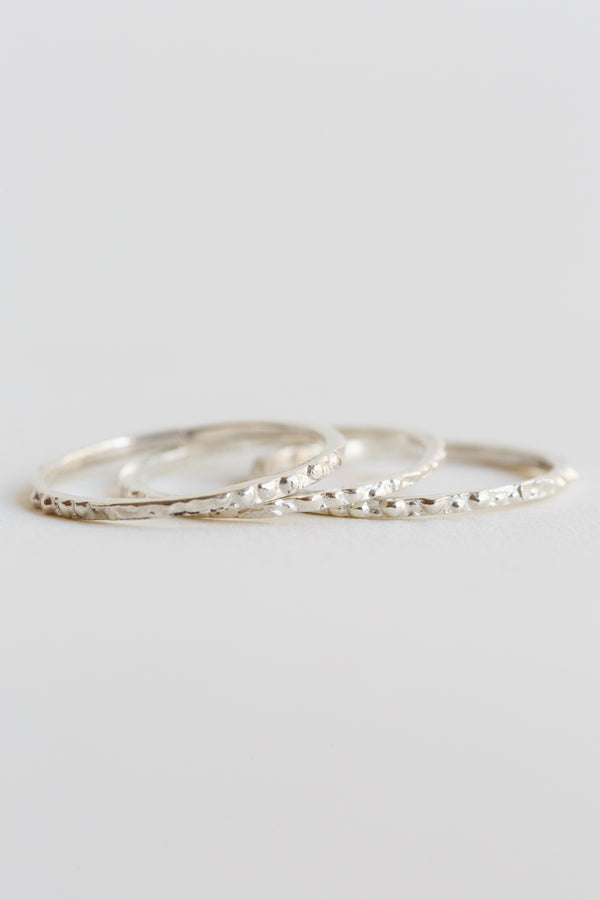 T.Kahres Jewelry sterling silver urchin stack rings