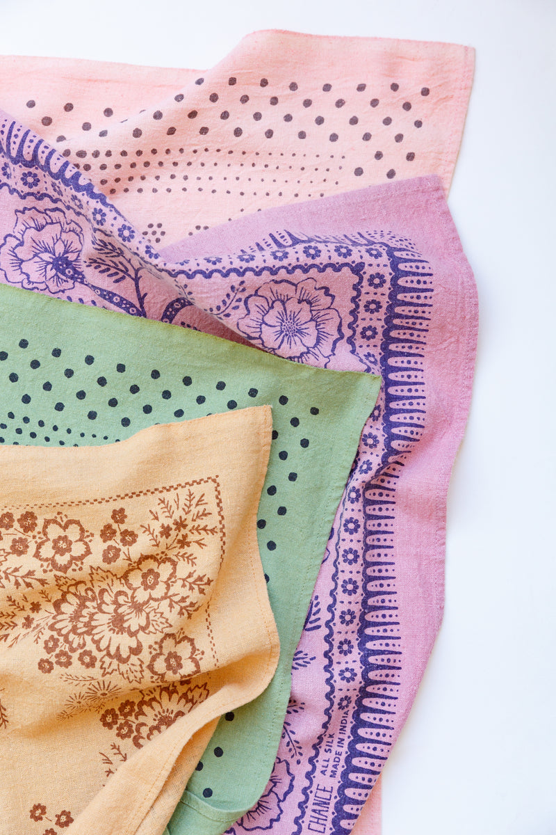 Last Chance Textiles Natural Dye Silk Bandanas
