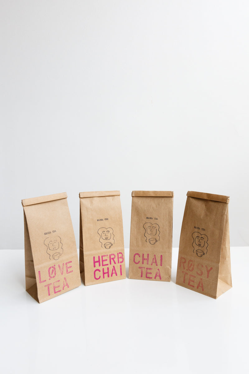 Packages of Masha Tea Loose Leaf Tea