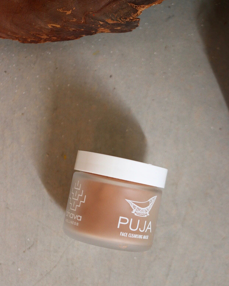 A jar of Bhava Wellness Puja Face Cleansing Mask