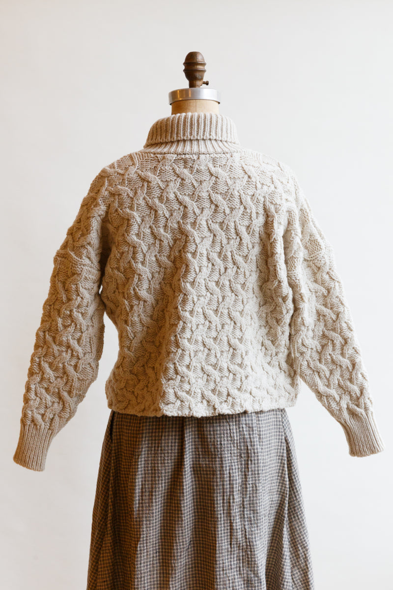 Beautiful cashmere and Virgin wool sweater handcrafted by McConnell Woollen Mills