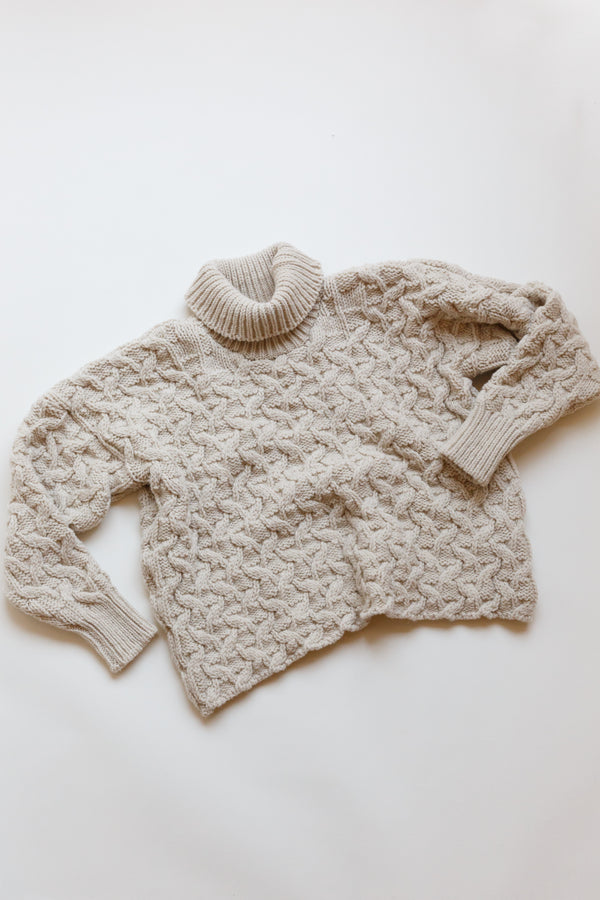 Beautiful cashmere and Virgin wool sweater handcrafted by McConnell Woollen Mills