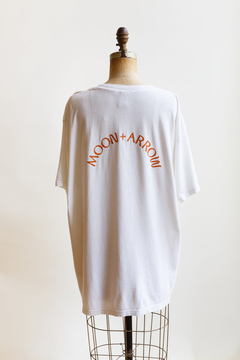 Moon+Arrow's newest v-neck t-shirt celebrating the Fall Equinox is on display on a mannequin