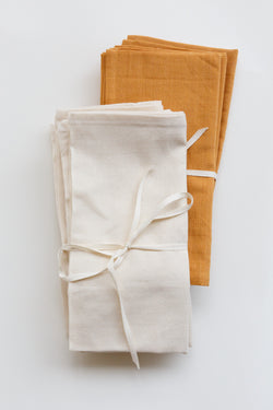 Natural Habitat solid napkin set handmade with 100% organic cotton using traditional craft techniques