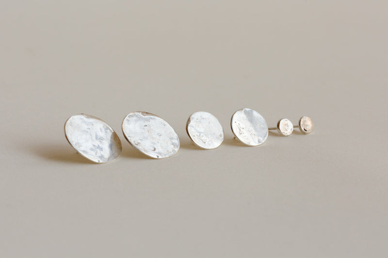Moon+Arrow's new moon stud earrings in sterling silver