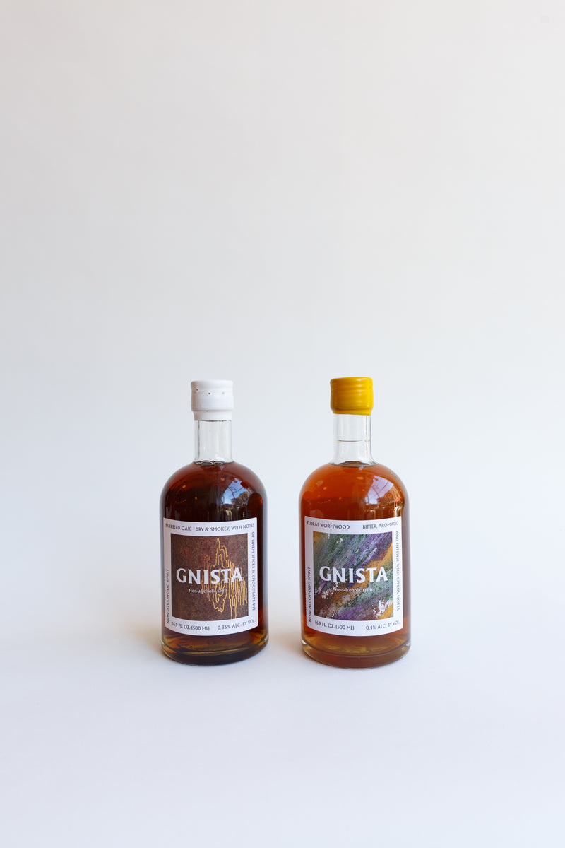 Bottles of Gnista Barreled Oak mixer