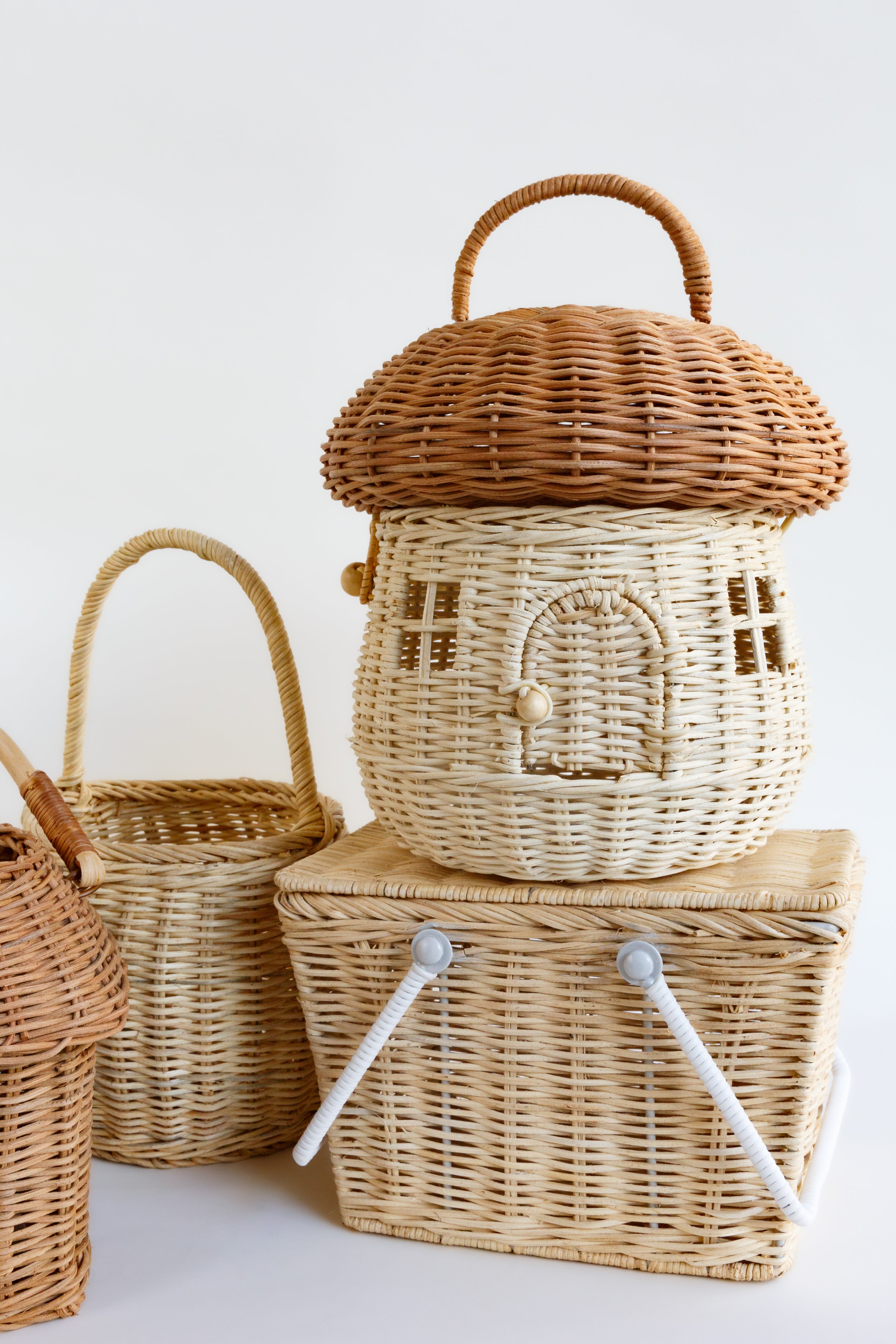 Olli Ella Mushroom Basket Moon and Arrow