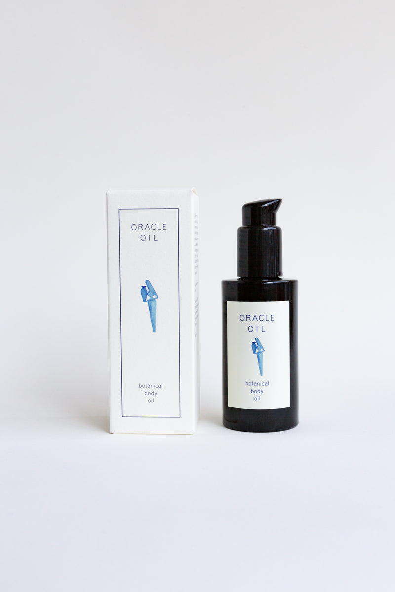 Oracle Botanical Body Oil blends antioxidant-rich elements from the Grecian mountains and Aegean Sea