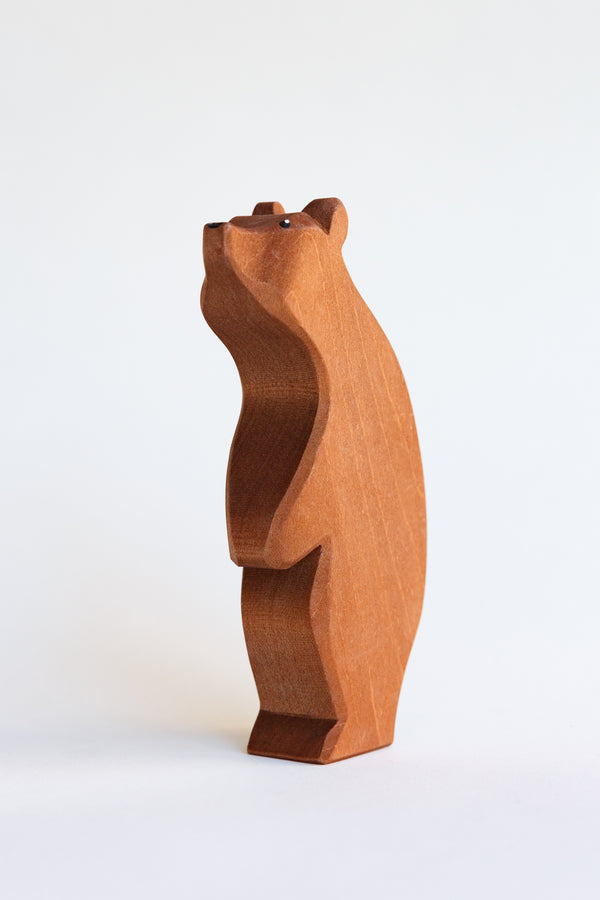 An Ostheimer standing bear figure hand-crafted children's toy in Germany