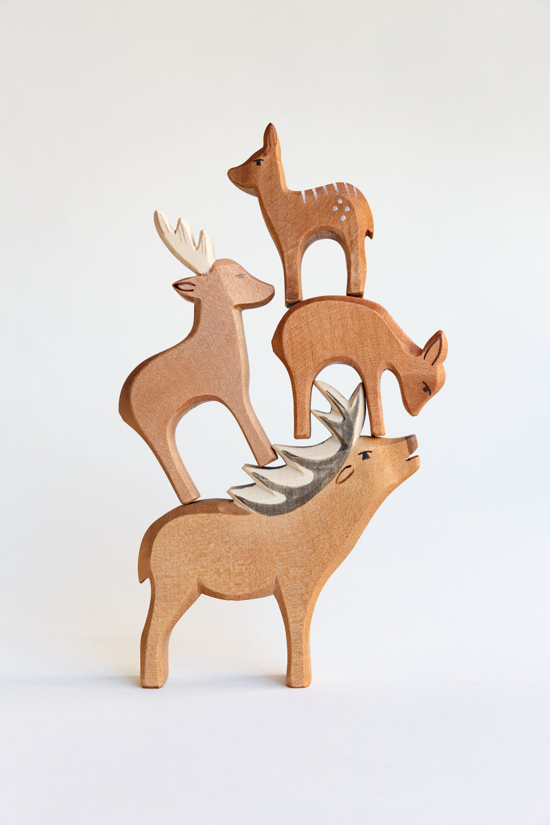 An Ostheimer deer figure children's toy hand-crafted in Germany