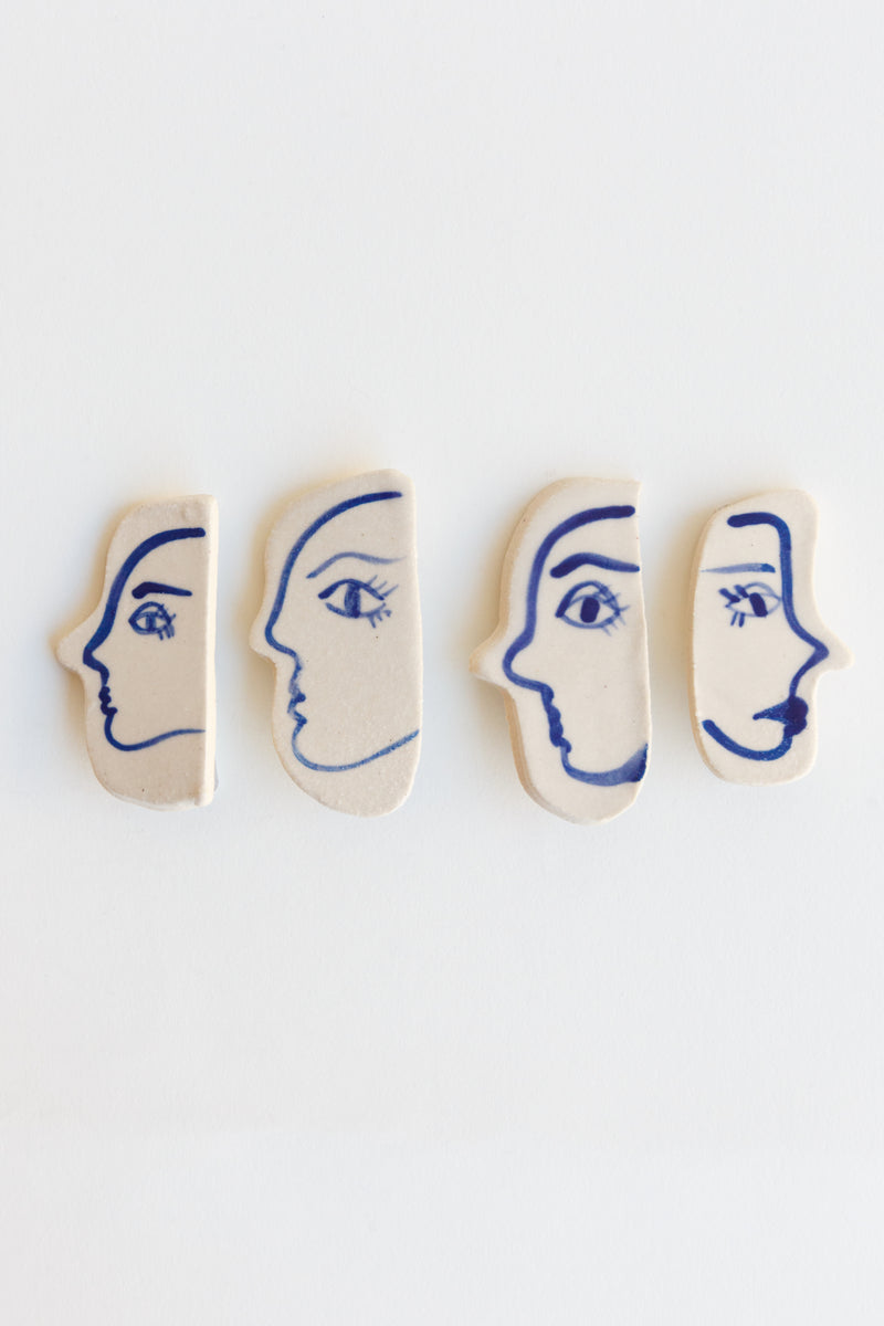 A collection of Blue Dancer Hair Clip handcrafted by ceramicist Rex Design