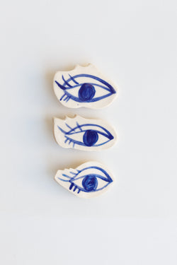 A collection of Blue Dancer Hair Clip handcrafted by ceramicist Rex Design