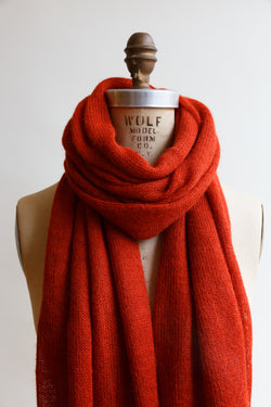 Samantha Holmes Big Alpaca Red Scarf