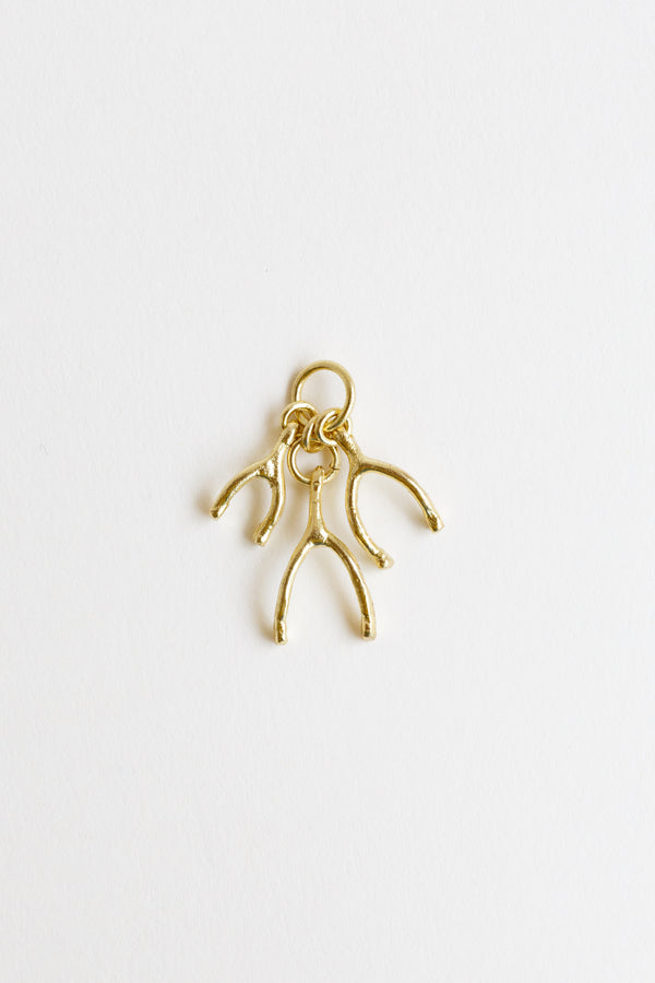 Satomi 3 Wishes Charm, cast in recycled brass