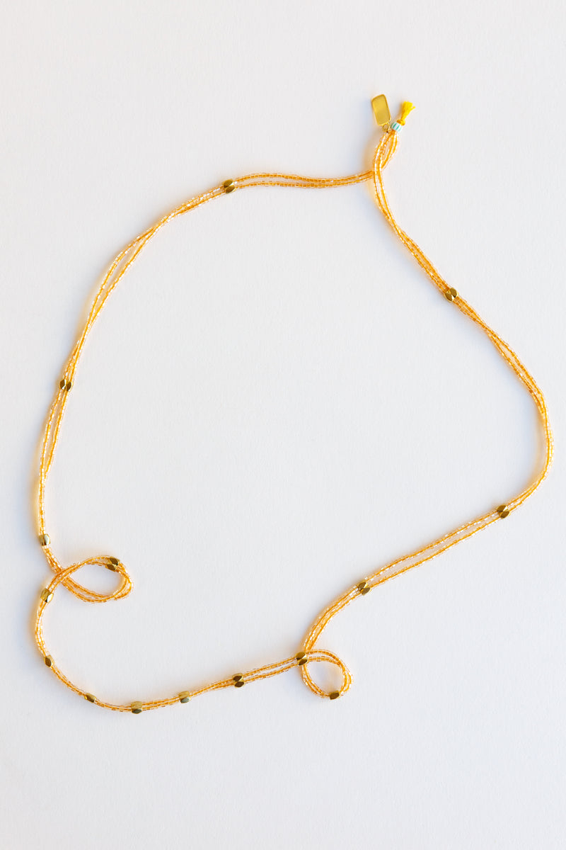 Orange Satomi Double Strand Necklace