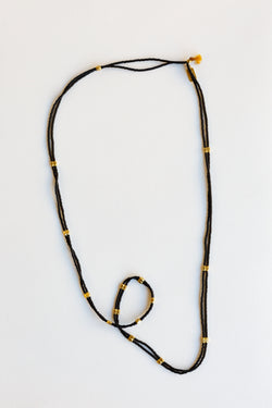 Black Satomi Double Strand Necklace