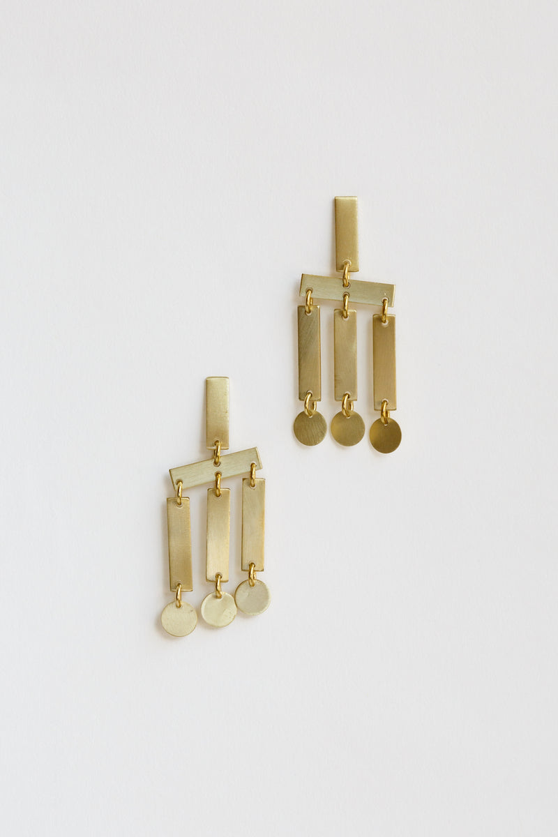 Sibilia Dancing Brass Sticks Earrings