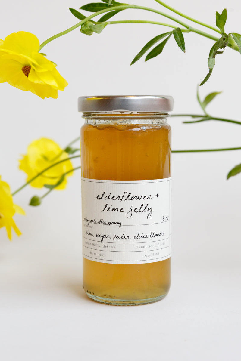 Jar of Stone Hollow Farmstead Elderflower + Lime Jelly
