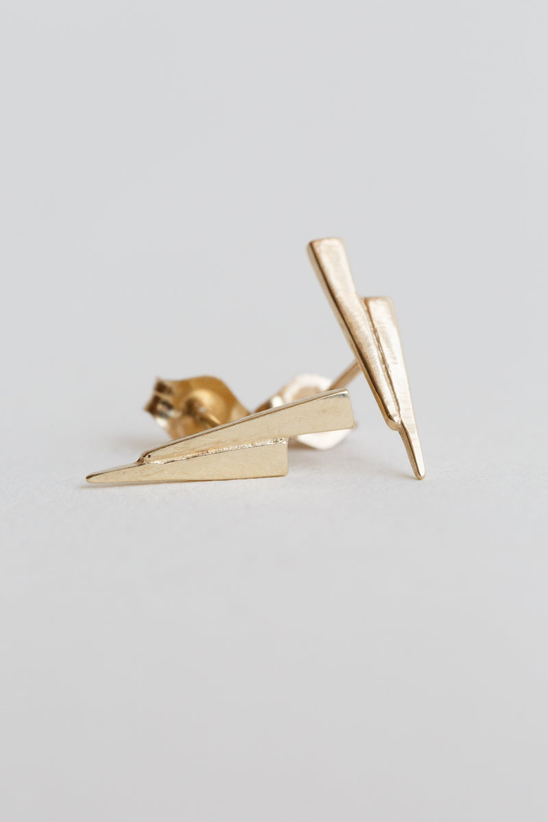 T.Kahres Jewelry Gold Razor Studs