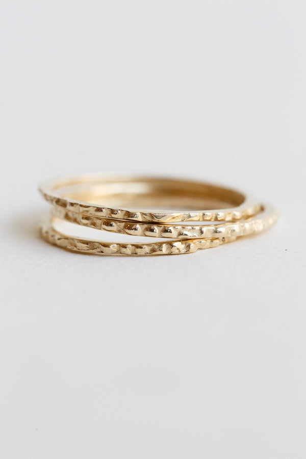 TKahres Jewelry Gold urchin stack rings