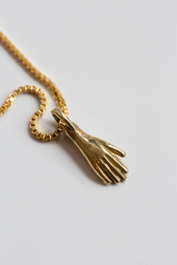 Moon+Arrow's receive necklace in brass