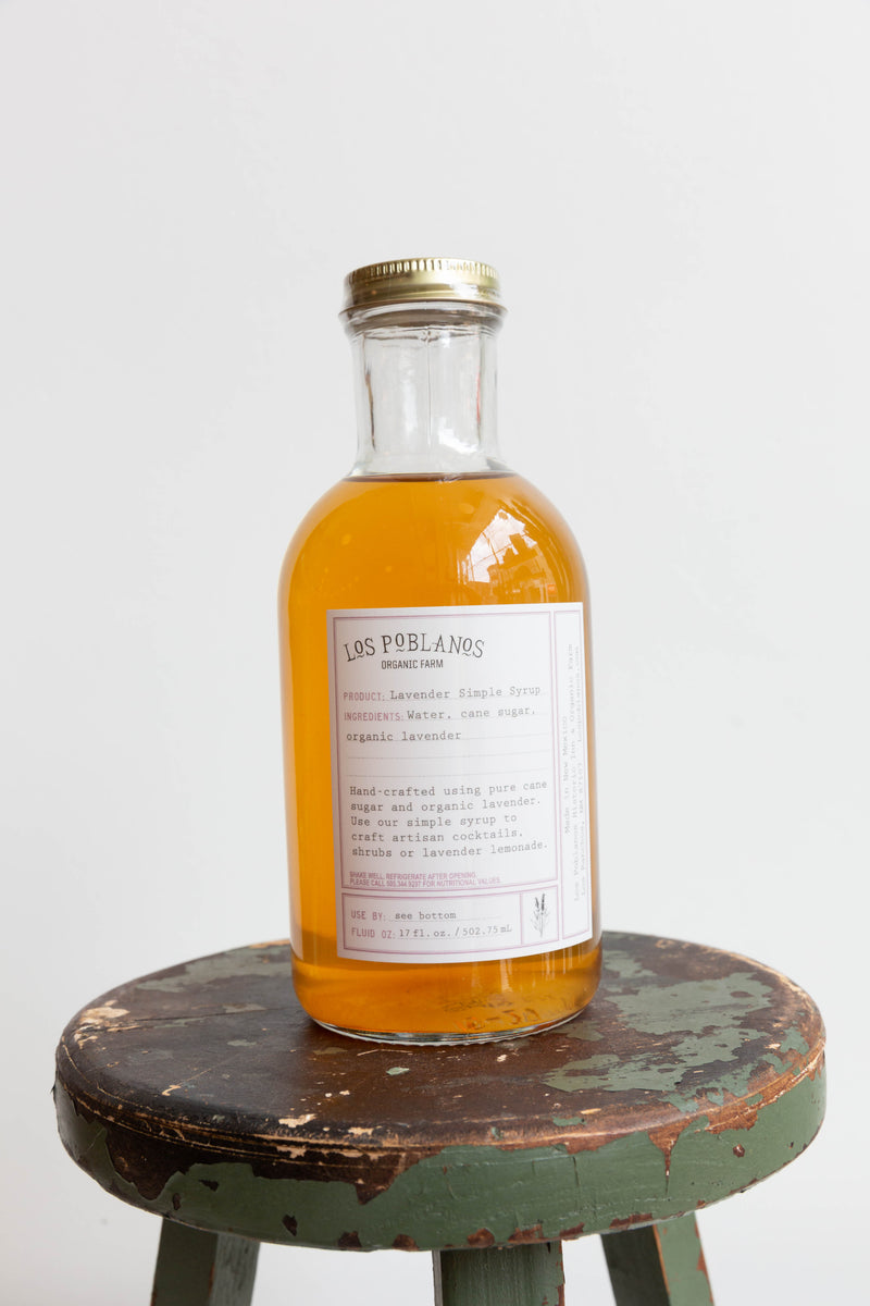 Bottle of Los Poblanos Lavender Simple Syrup
