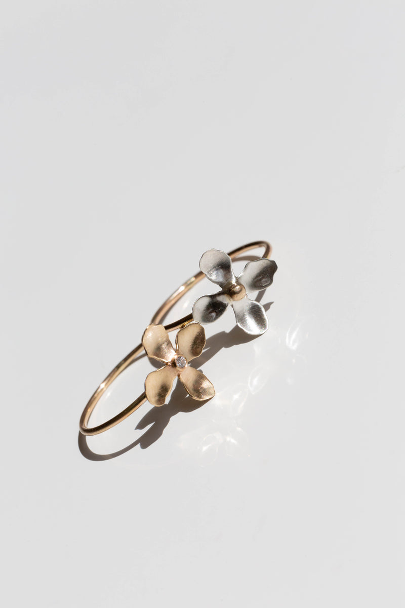 Halcyon Hydrangea Ring handcrafted in New Mexico