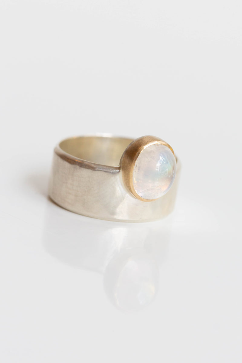 Halcyon Mesa Ring made with a rose-cut Ethiopian opal