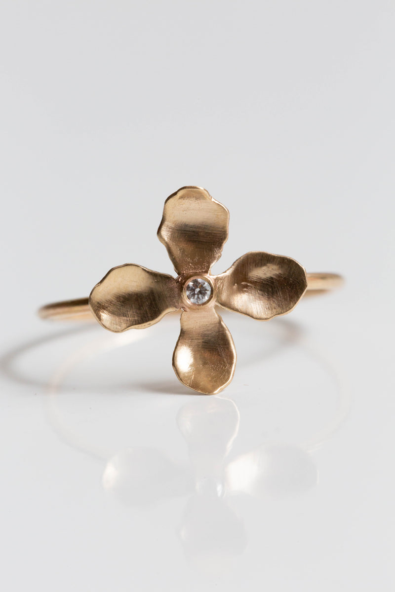 Halcyon Hydrangea Ring handcrafted in New Mexico