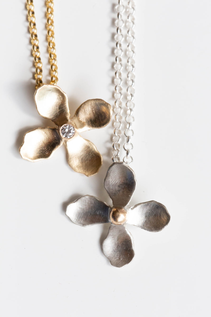 Halcyon Hydrangea Necklace handcrafted in New Mexico