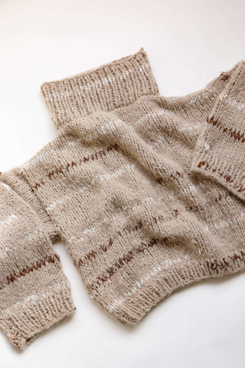 This oversized sweater is handcrafted in South American by Ursa Textiles and is made from the highest quality natural fibers sourced locally in Patagonia and The Andes