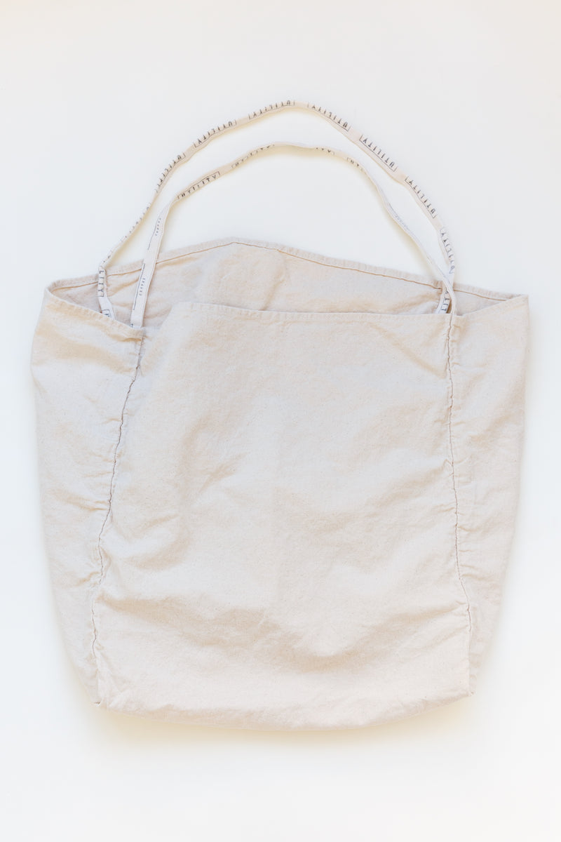 Beige Utility Canvas Tote
